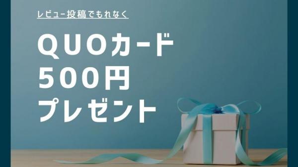 レビュー投稿で500円Quoカードプレゼント