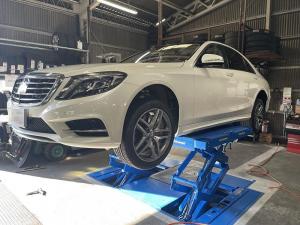 輸入車のタイヤ交換もしています。