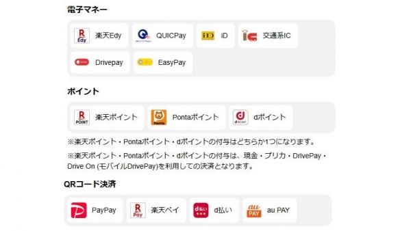 電子マネー！QRコード決済！各種ポイント！