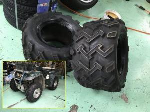 四輪バギーのタイヤ交換