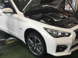 車高調取り付け　ニッサンスカイライン